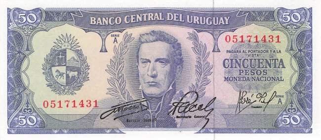 Uruguay 50 Pesos p46a-4 1967